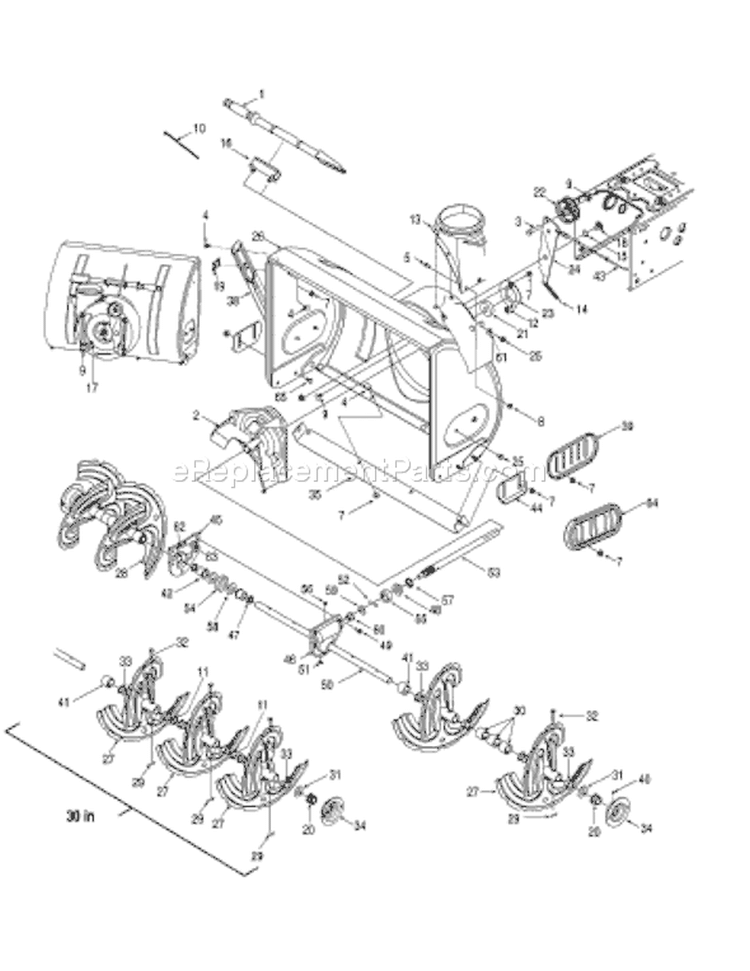Page A Diagram and Parts List for 31AE5KLG801 2007 Yard Man Snow Blower